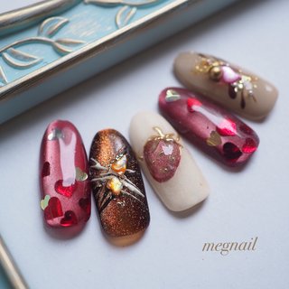 ネイルチップ オーダー さくらんぼ フラッシュ マグネット フルーツ