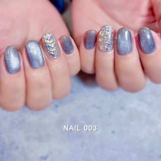 ネイルチップ オーダー ネイビー マグネット フレンチ キルティング サブカル マグネットジェルネイル💅ネイルチップで長さ出し〜ネイル