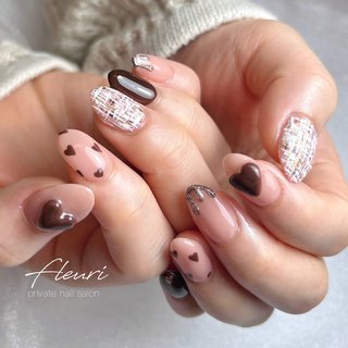 【No.043】バレンタインネイルチップ♡ハートネイル♡くま♡チョコレート No.043】バレンタインネイルチップ♡ハートネイル♡くま♡チョコレート