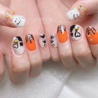 🎃 𝐻𝐴𝐿𝐿𝑂𝑊𝐸𝐸𝑁 𝐴𝑅𝑇👻🐈‍⬛ ＿＿＿＿＿＿＿＿＿

ハロウィンアートコース👻💜
ホットペッパーにハロウィンクーポンあります🧡

－－－－－－－－－－－－－－－－

📷ハロウィンネイルまとめ
▶︎#greem_halloween 

👀💫 𝙂𝙍𝙀𝙀𝙈 𝙚𝙮𝙚𝙡𝙖𝙨𝙝
▶︎ @greem.eye 

𝚖𝚎𝚗𝚞＿＿＿＿＿＿＿＿＿＿＿

＿＿＿＿＿＿＿＿＿＿＿＿
※はじめての方はハイライトの "必読/予約" をお読みの上ご予約下さい。

－－－－－－－－－－－－－－－－－－－－－－－－

【💚ネイリスト/アイリスト募集中💚】

求人内容はハイライトをご覧下さ✨
興味のある方は一度LINEにてご連絡下さい🌿

－－－－－－－－－－－－－－－－－－－－－－－－

ご予約は⠀⠀
TOPから飛べます⠀
☑ 𝙳𝙼 ⠀⠀⠀⠀⠀
☑ 𝙻𝙸𝙽𝙴 ▶︎@945rzkto⠀⠀⠀⠀⠀⠀⠀⠀⠀
☑ 𝚃𝙴𝙻 ▶︎052-990-2288⠀⠀⠀⠀⠀⠀
⠀⠀⠀⠀⠀⠀⠀⠀⠀⠀⠀⠀⠀⠀⠀⠀⠀⠀⠀⠀⠀⠀⠀⠀⠀

⠀⠀⠀⠀⠀⠀⠀
#halloweennails2023#ハロウィンネイルデザイン#greemnailsalon#名古屋丸の内ネイルサロン #名古屋伏見ネイルサロン#名古屋ネイルサロン#holloweennails#はろうぃんねいる#ハロウィンコーデ#オバケネイル#ハロウィンネイル#大人ハロウィンネイル#黒猫ネイル #ハロウィン #ハンド #痛ネイル #ミディアム #スクエア #オレンジ #ブラック #カラフル #ジェルネイル #お客様 #GREEM Nail+Eyelash【グリーム】 #ネイルブック