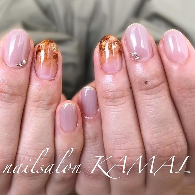 秋 冬 オールシーズン ブライダル ハンド Nailsalon Kamalのネイルデザイン No ネイルブック