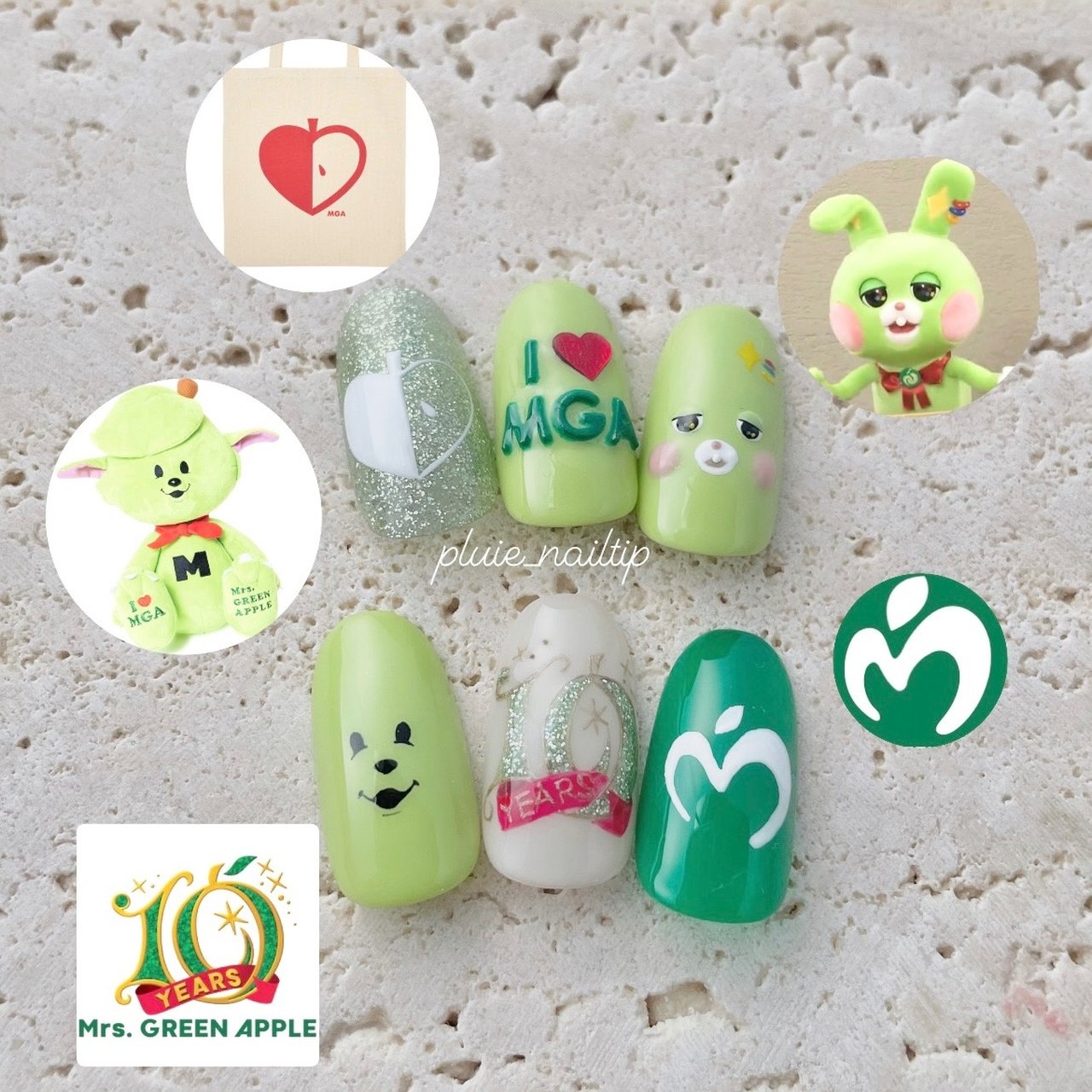 推し活/ハンド/アイシング/個性派/グリーン - pluiiie_nailtipのネイル