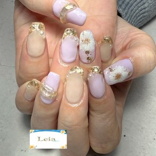 奥行きフラワーのネイルデザイン｜ネイルブック 