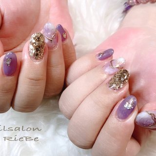 アメジストのネイルデザイン｜ネイルブック