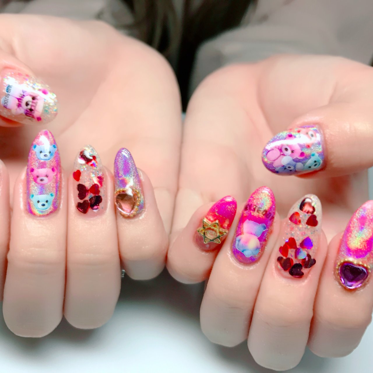 ハンド ピンク パープル お客様 Luna Nail Aiko のネイルデザイン No ネイルブック