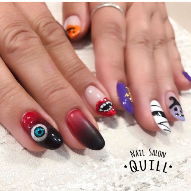 秋 ハロウィン ハンド Nailsalonquillのネイルデザイン No 250 ネイルブック