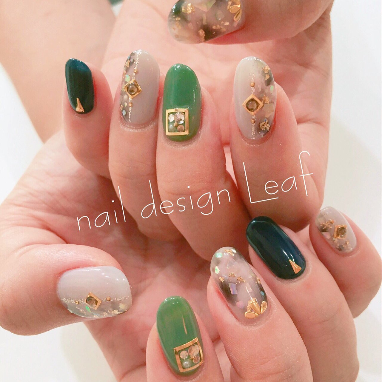 秋 冬 ハンド ニュアンス べっ甲 Nail Design Leafのネイルデザイン No 2582656 ネイルブック