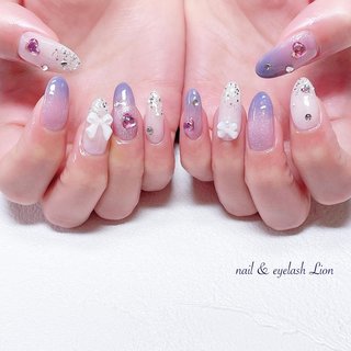 グラデーション ハート ピンク ホワイト 量産型 地雷 推しネイルチップ