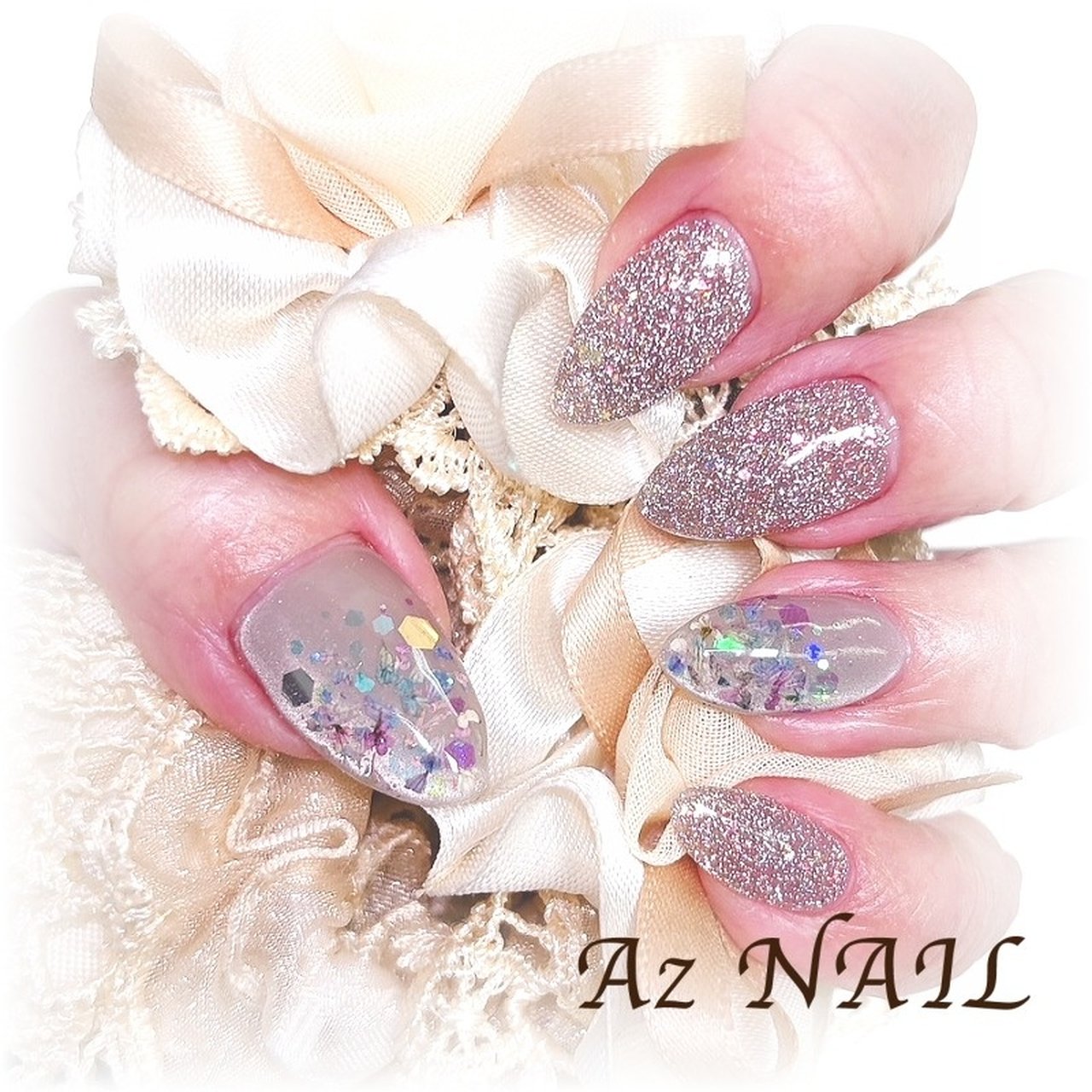 手が綺麗に見えるネイル/春/旅行/デート/フラッシュ - Az NAIL ゆき