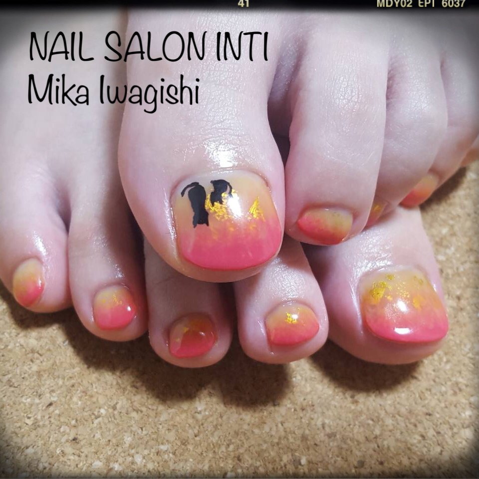 秋 冬 オールシーズン ハロウィン フット Nailsalon Inti 岩岸美華 のネイルデザイン No ネイルブック