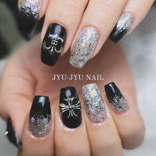ブラック クロムハーツネイルパーツ 12個 楽天市場】ネイルパーツ ネイルチップ ネイルアート ネール