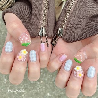 フラワー/パステル/派手ネイルのネイルデザイン｜ネイルブック