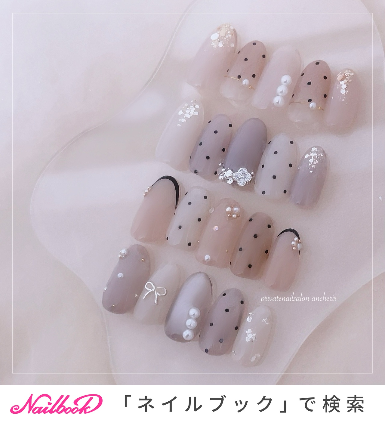 人気順｜ドット(水玉)/ワンホンネイルのネイルデザイン｜ネイル
