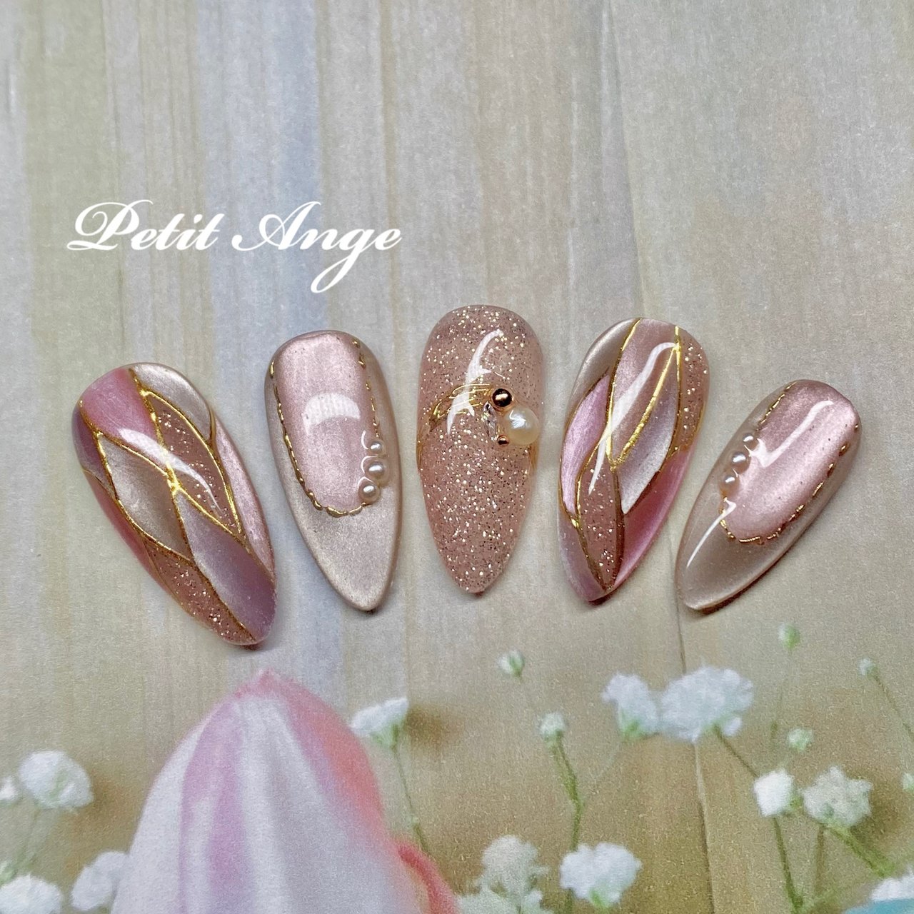 春/卒業式/入学式/ハンド/プッチ - Petit Angeのネイルデザイン[No