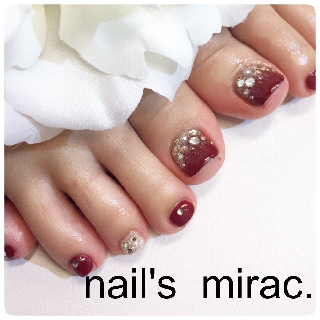 フット ボルドー ジェル お客様 Nail Smirac 林 智子のネイルデザイン No ネイルブック