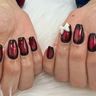 ネイルチップ オーダーネイル ブラックネイル チークネイル 黒 ブラック チーク ネイル 花 - nalu-nail | minne 国内最大級