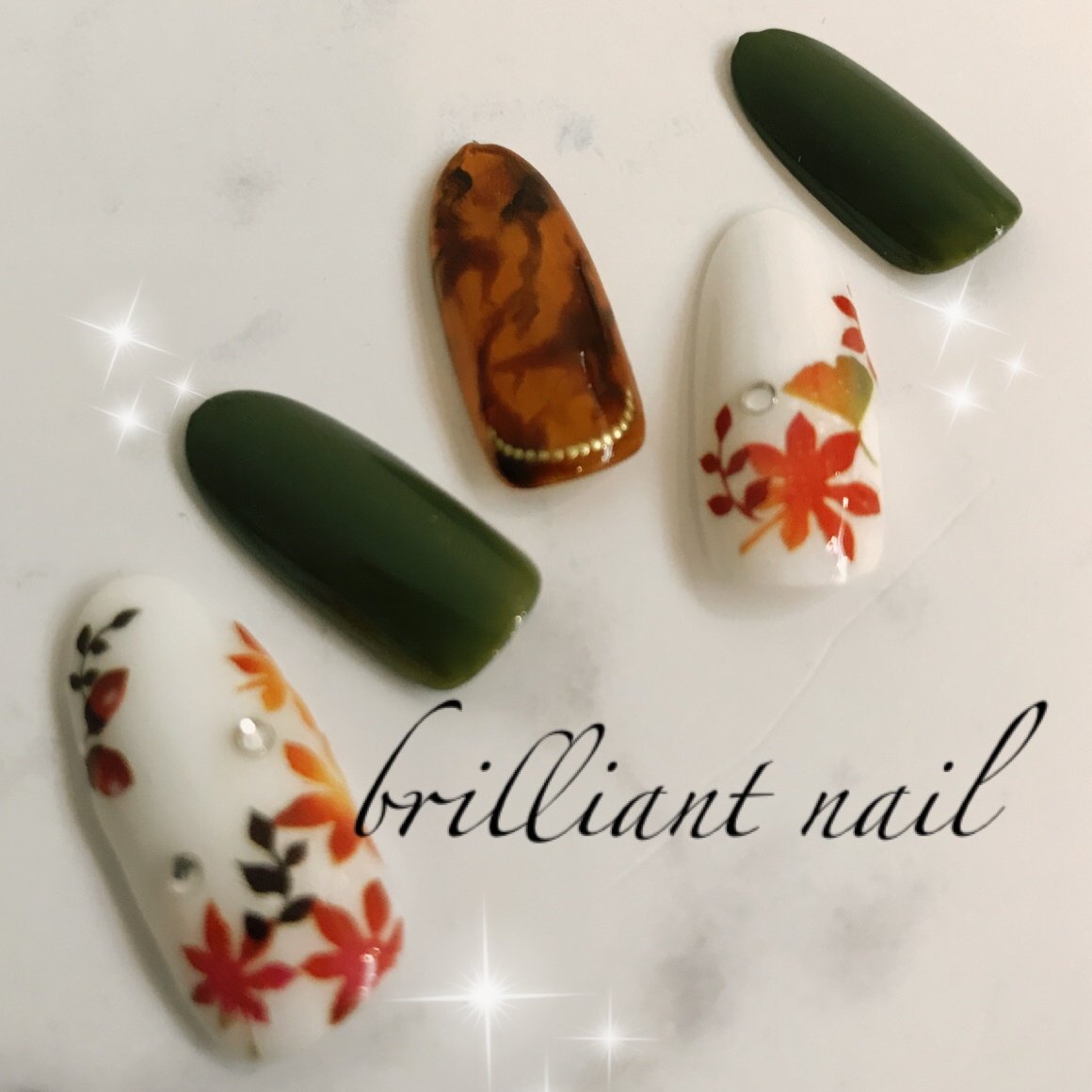 秋 旅行 女子会 ハンド べっ甲 Brilliantnailのネイルデザイン No ネイルブック
