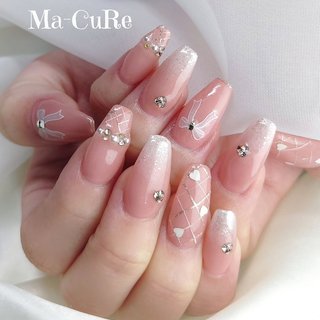 オーダー　ネイルチップ　ワンホンネイル　ニュアンス　ガーリー ワンホンネイル(ワンホン/中国ネイル/中華ネイル)/#ガーリー