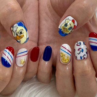 トリコロールネイルのネイルデザイン｜ネイルブック