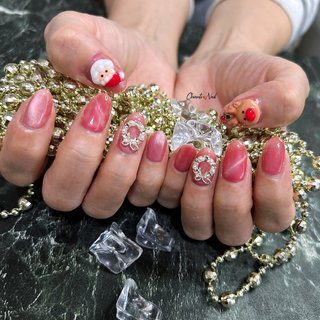 ハンドメイド ネイルチップ ホワイト ハート チェック 韓国風 