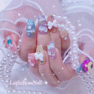 ネイルチップ ワンホン韓国量産型蝶々ハート推しネイル現場ネイル