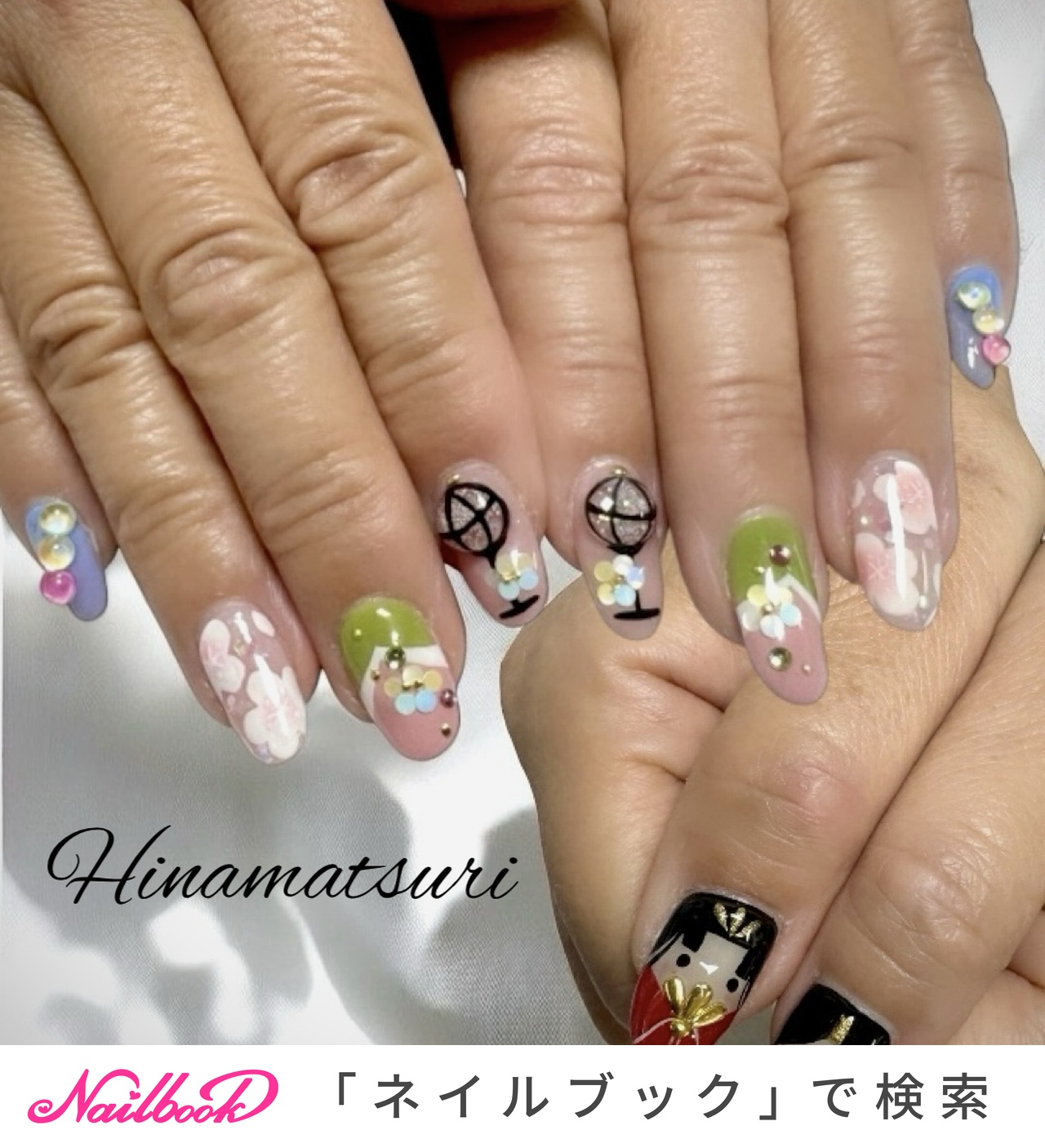 ぼんぼりネイルのネイルデザイン｜ネイルブック