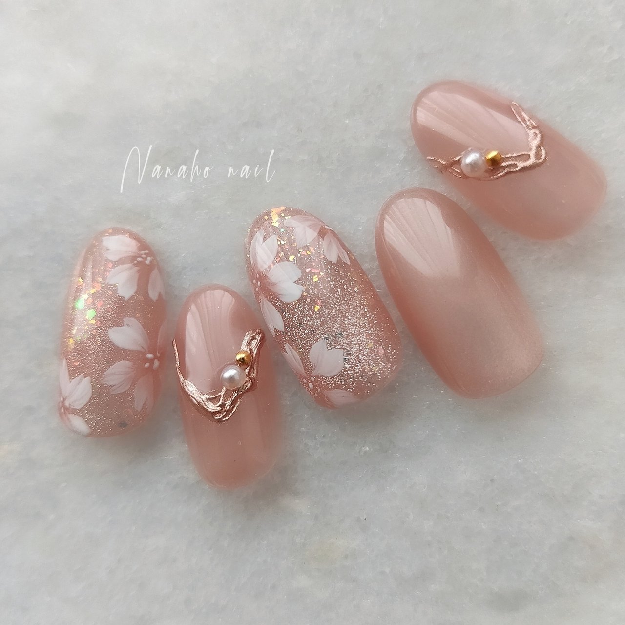 手が綺麗に見えるネイル/春/卒業式/入学式/ハンド - Nanaho☆nail(大阪