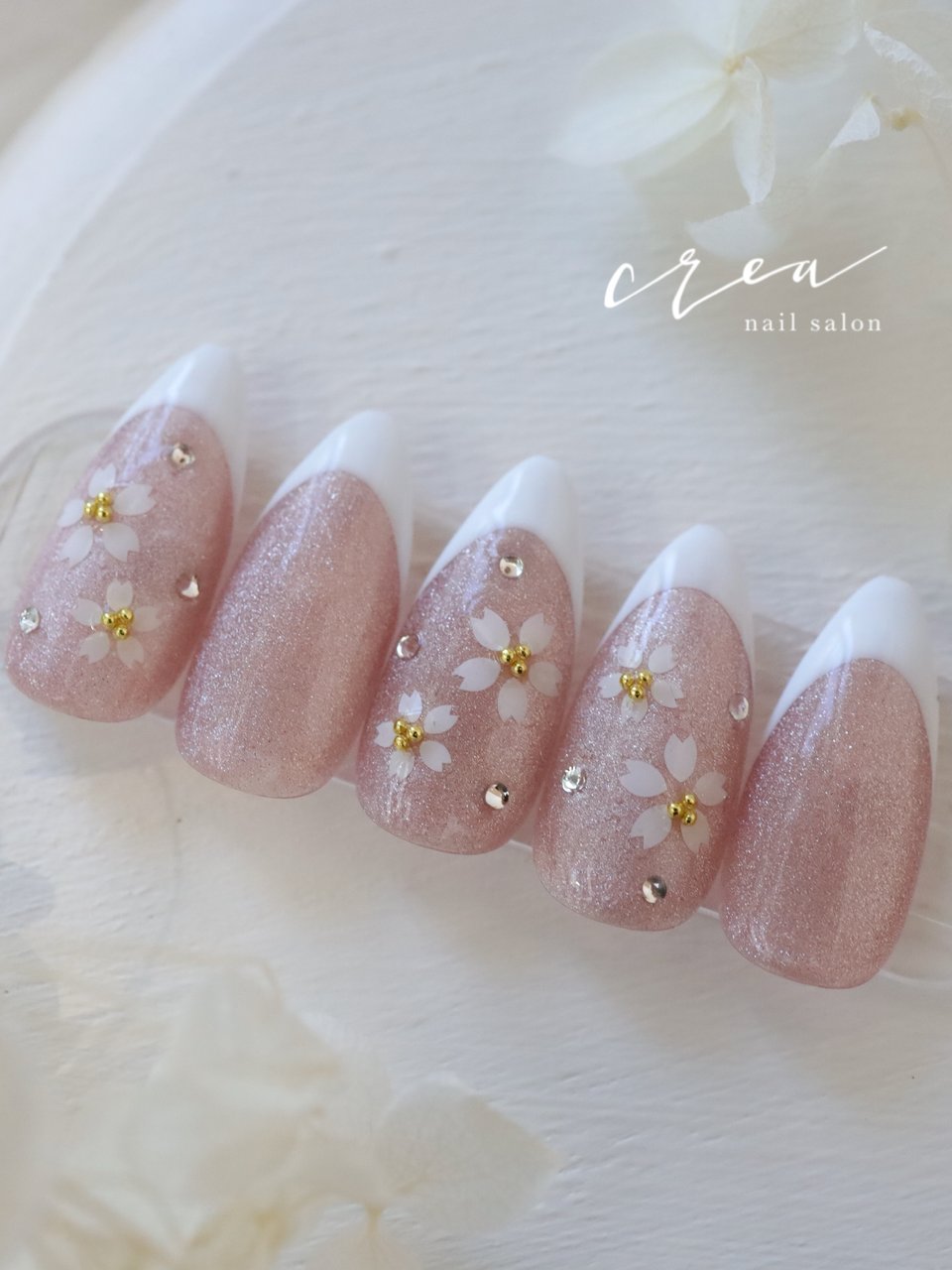 春/ブライダル/ハンド/フレンチ/マグネット - nailsalon crea