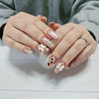 ネイル ネイルチップオーダー ツイードネイル 冬ネイル ハート 春 夏 リボン ネイル ネイルチップオーダー ツイードネイル 冬ネイル ハート