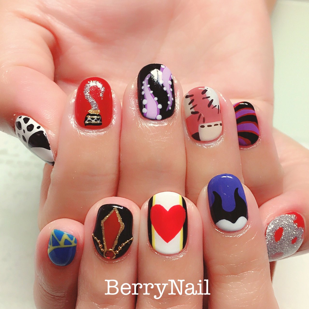 秋 ハロウィン ハンド ワンカラー キャラクター Berrynail ベリーネイル のネイルデザイン No 2600204 ネイルブック