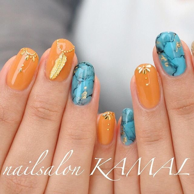 秋 オールシーズン リゾート 女子会 エスニック Nailsalon Kamalのネイルデザイン No ネイルブック