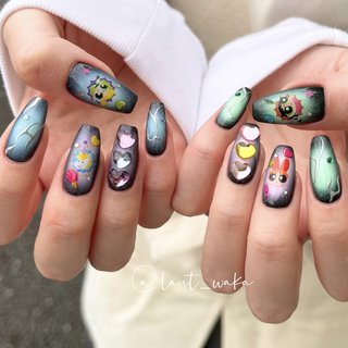 ネイルチップ カラフル Y2k 派手 キラキラ ぷっくり ギラギラ ちゅるん ネイルチップ カラフル Y2k 派手 キラキラ ぷっくり ギラギラ ちゅるん