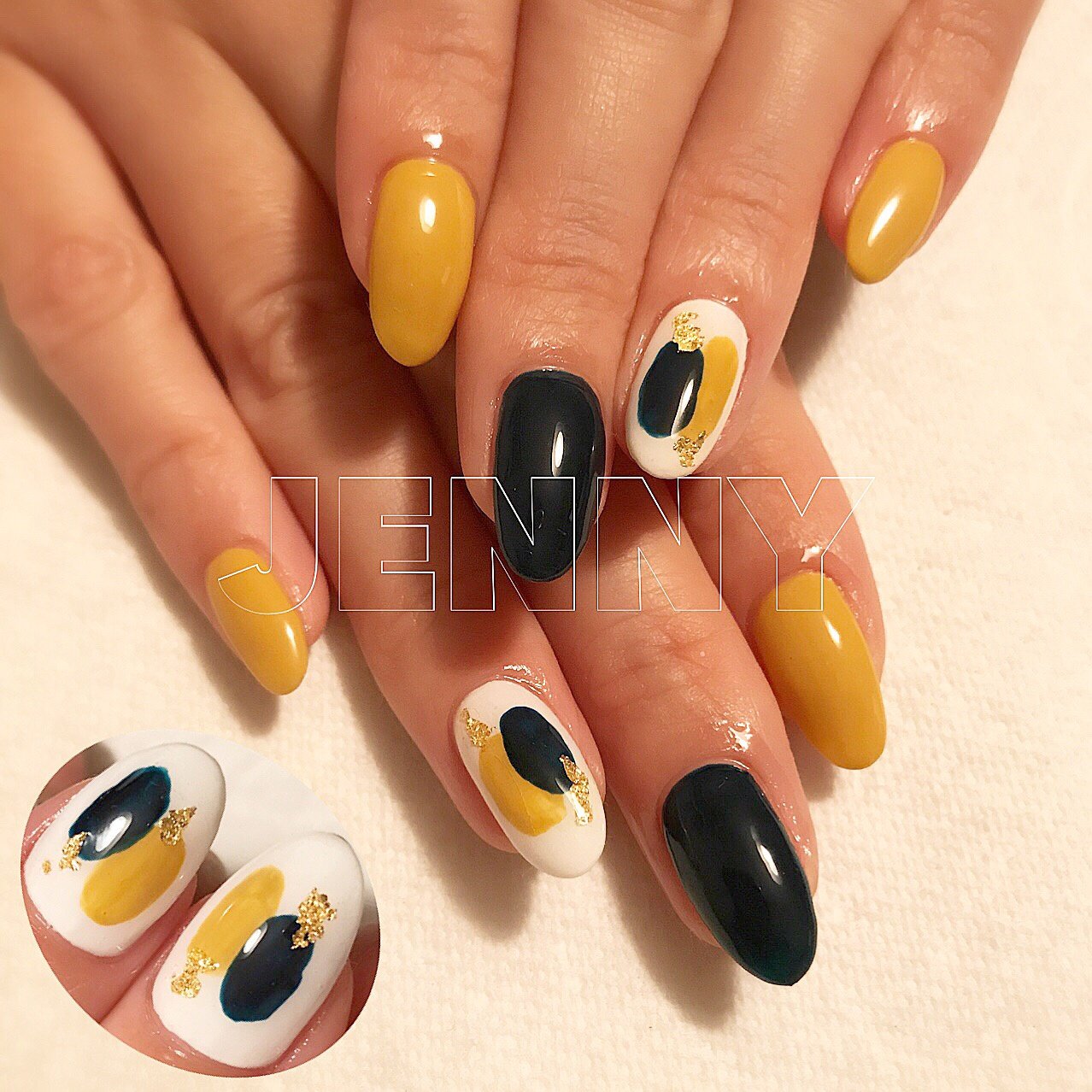 秋 冬 ハンド ミディアム ホワイト Nailroomjennyのネイルデザイン No ネイルブック