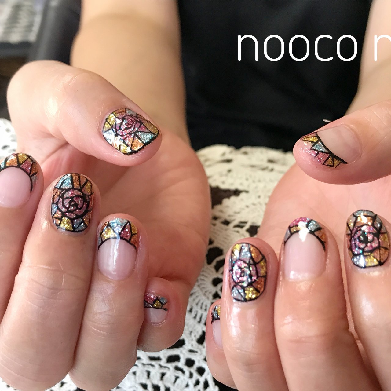 ステンドグラス ジェルネイル Nooconailのネイルデザイン No ネイルブック