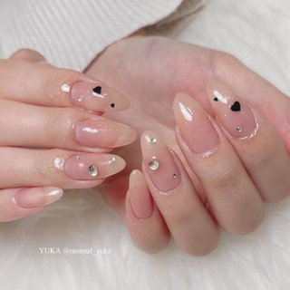 . 【HAND】シンプルジェルコース8,800yen
【メニュー名】#ハートネイル#ちゅるんネイル 
【担当スタッフ】YUKA @monnal_yuka 
.
ご来店ありがとうございます☺︎
.
.
.
━━━━━━━━━━━━━━━━━━━━
ハンドジェル・スカルプメニュー
【担当YUKA指名】20%OFFキャンペーン実施中🌷
━━━━━━━━━━━━━━━━━━━━
【福井店】ご予約はこちら↓

LINE ID @vnd4371h
LINEから24時間ネットご予約受付中です💌

 MONNAL& モナールアンド 
営業時間 9:30～18:00 (Lo.17:00) 
定休日 不定休

住所　福井市大町10-2-2 
ショッピングシティベル近く🔔
.
TEL 0776-63-6268

━━━━━━━━━━━━━━━━━━━━
【鯖江店】ご予約はこちら↓

LINE ID @058rlgbk
LINEから24時間ネットご予約受付中です💌

 美爪ケア育成ネイルサロン Li & リアンド
営業時間 9:30～18:00 (Lo.17:00) 
定休日 日曜日・祝日

住所　鯖江市有定町1丁目8-10 2F
西山公園近く⛲️
.
TEL 0778-25-1552

━━━━━━━━━━━━━━━━━━━━
#MONNAL&#モナールアンド
#Li&#リアンド#monail#もないる
#福井ネイル#福井ネイルサロン
#ケア#ジェル#スカルプ#フットジェル
#ネイル#アートし放題#深爪矯正福井
#パーフェクトフィルイン福井
#ベース一層残し福井#フィルイン福井
#ちゅるんネイル #ワンホンネイル#韓国ネイル#大人かわいいネイル #オフィスネイル#シンプルネイル #オフィス #シンプル #ハート #ちゅるん #ワンホン #韓国 #悠 #ネイルブック