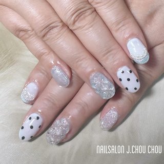 ♡ドットネイルとキルティングネイル♡ ネイルチップ　ハンドメイド ドット/キルティングのネイルデザイン｜ネイルブック