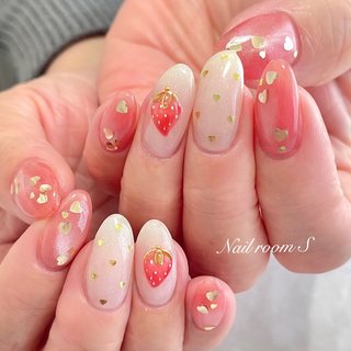 ネイルチップ オーダー さくらんぼ フラッシュ マグネット フルーツ