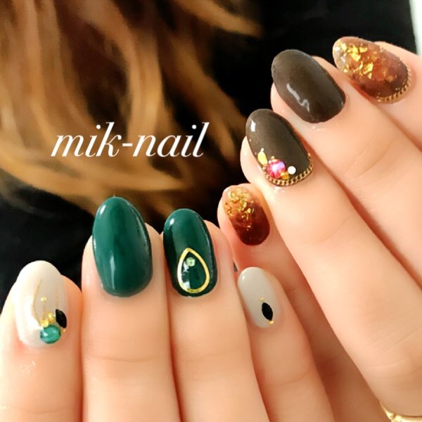 秋 冬 リゾート クリスマス ハンド Mik Nail石堂美貴のネイルデザイン No ネイルブック