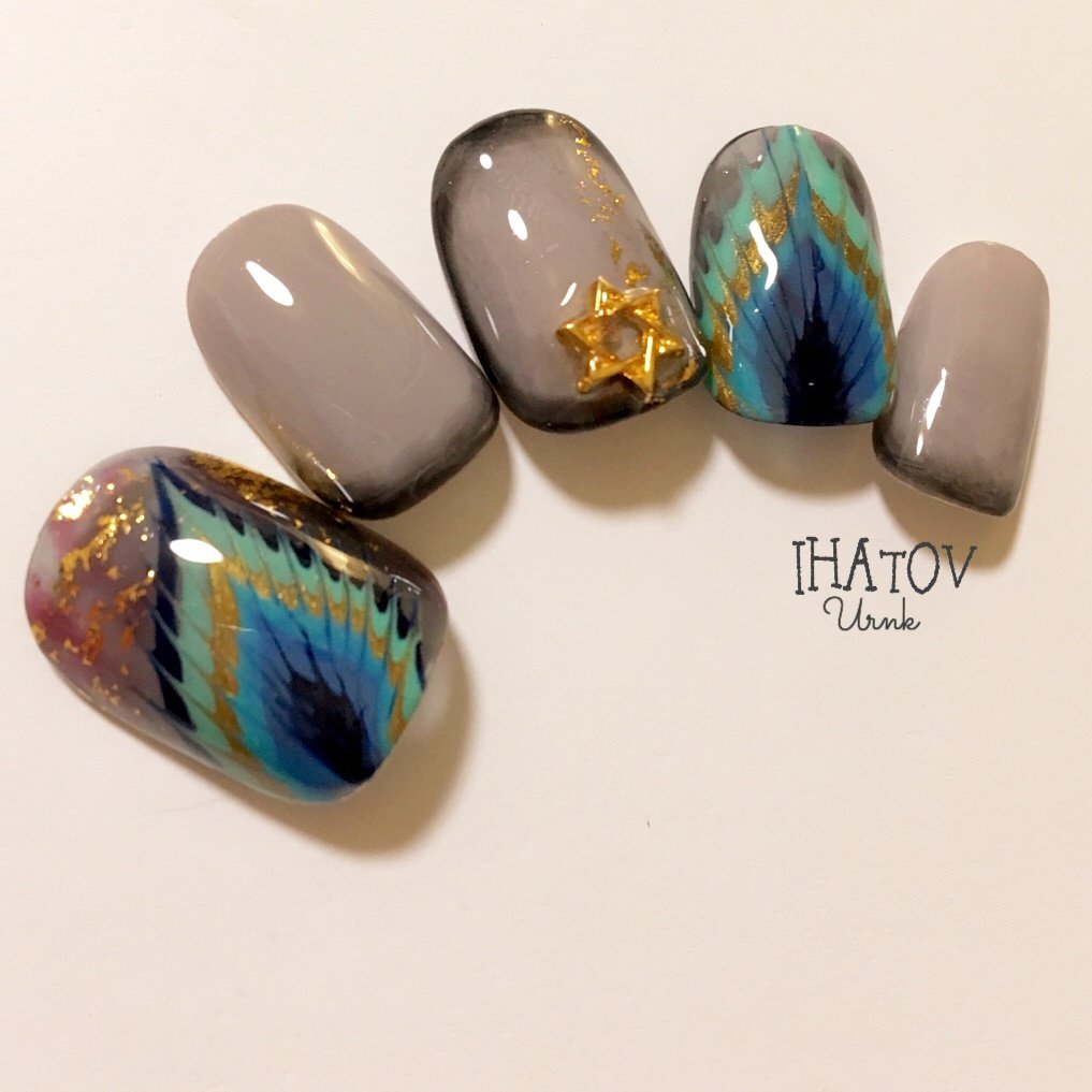 リゾート ライブ パーティー ハンド アニマル柄 Ihatov Nailarts の