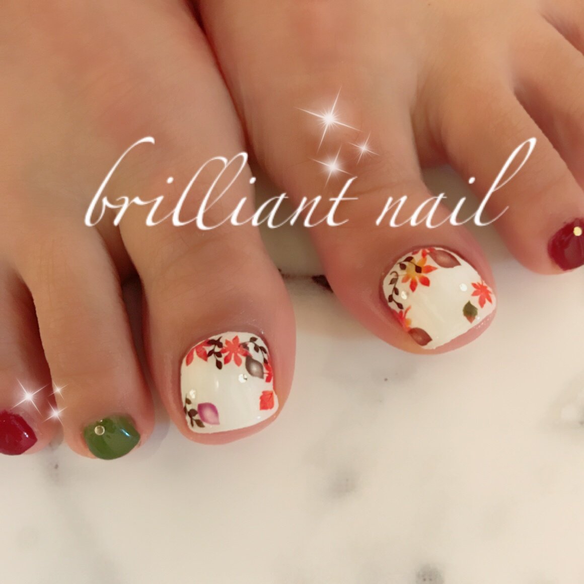 秋 旅行 デート 女子会 フット Brilliantnailのネイルデザイン No ネイルブック