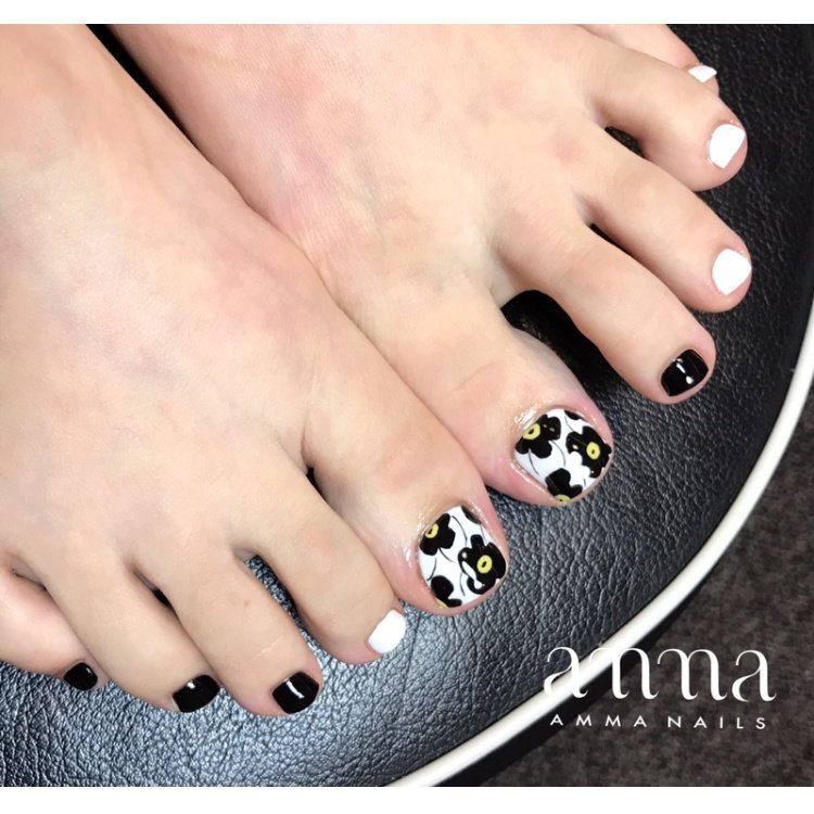 夏 秋 浴衣 フット シンプル Amma Nailsのネイルデザイン No ネイルブック