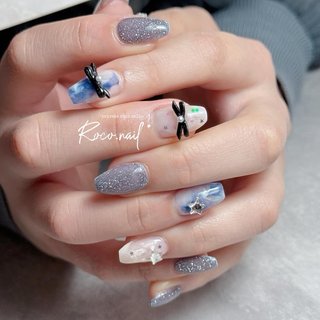 モヤモヤネイルのネイルデザイン｜ネイルブック - つけ爪+ネイルチップ