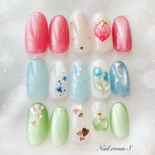 いちご✿マグネットネイル　4種おまとめ マグネット(マグネットネイル/ギャラクシー/スターギャラクシー