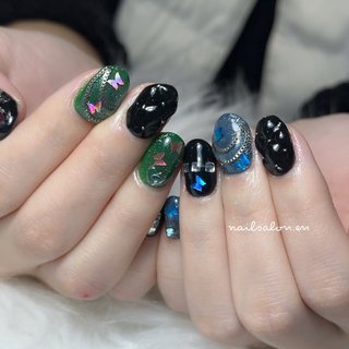 人気順｜ブルー(青)/#キルティングネイルのネイルデザイン(2ページ目