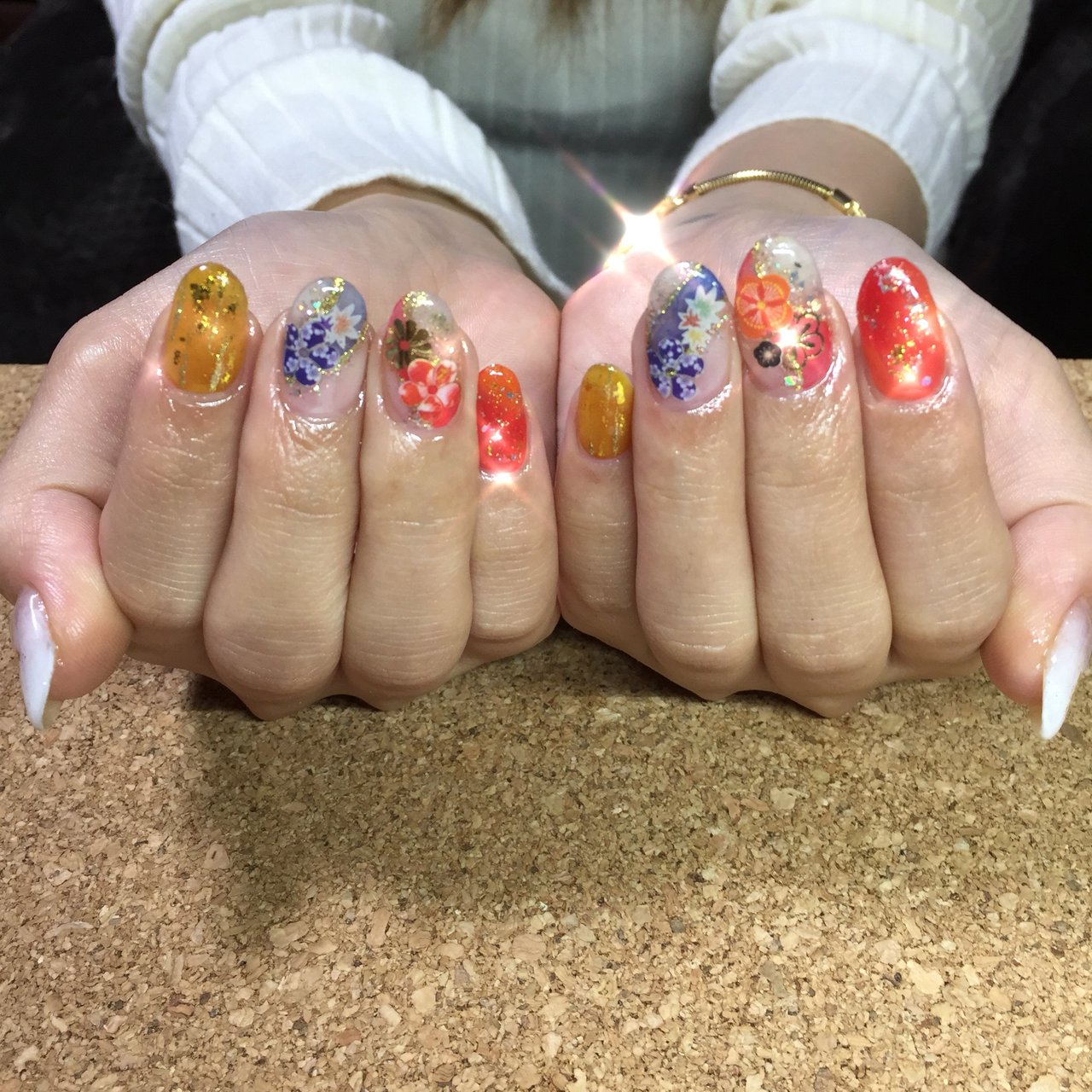 秋 ハンド 和 ショート クリア Nail Salon 華縁 Nailist Yoshikoのネイルデザイン No ネイル ブック