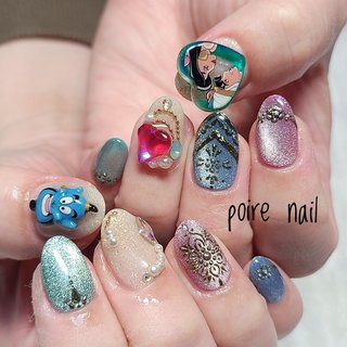 ネイルチップオーダー　ジャスミン様 サイズオーダー〗ディズニー/アラジン❁ジャスミンネイルチップ