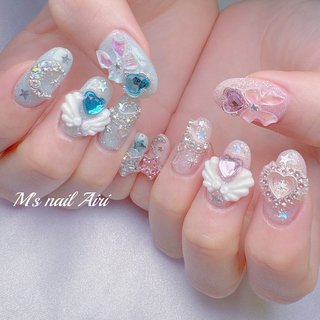 ネイルチップ 星ネイル くり抜きスターネイル ホワイトネイル m092  