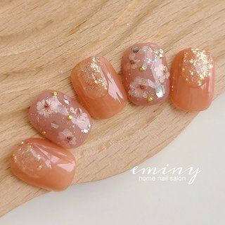 押し花/クリア/ゴールドのネイルデザイン｜ネイルブック