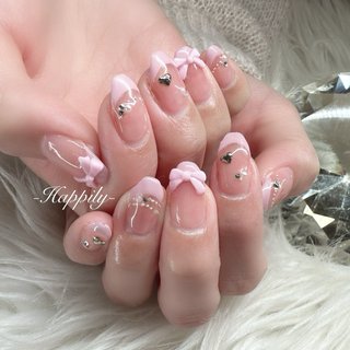 【着画あり】ハンドメイド　シンプルネイル　リングネイル　ハートネイル　大人キレイ 着画あり】ハンドメイドシンプルネイルリングネイルハートネイル