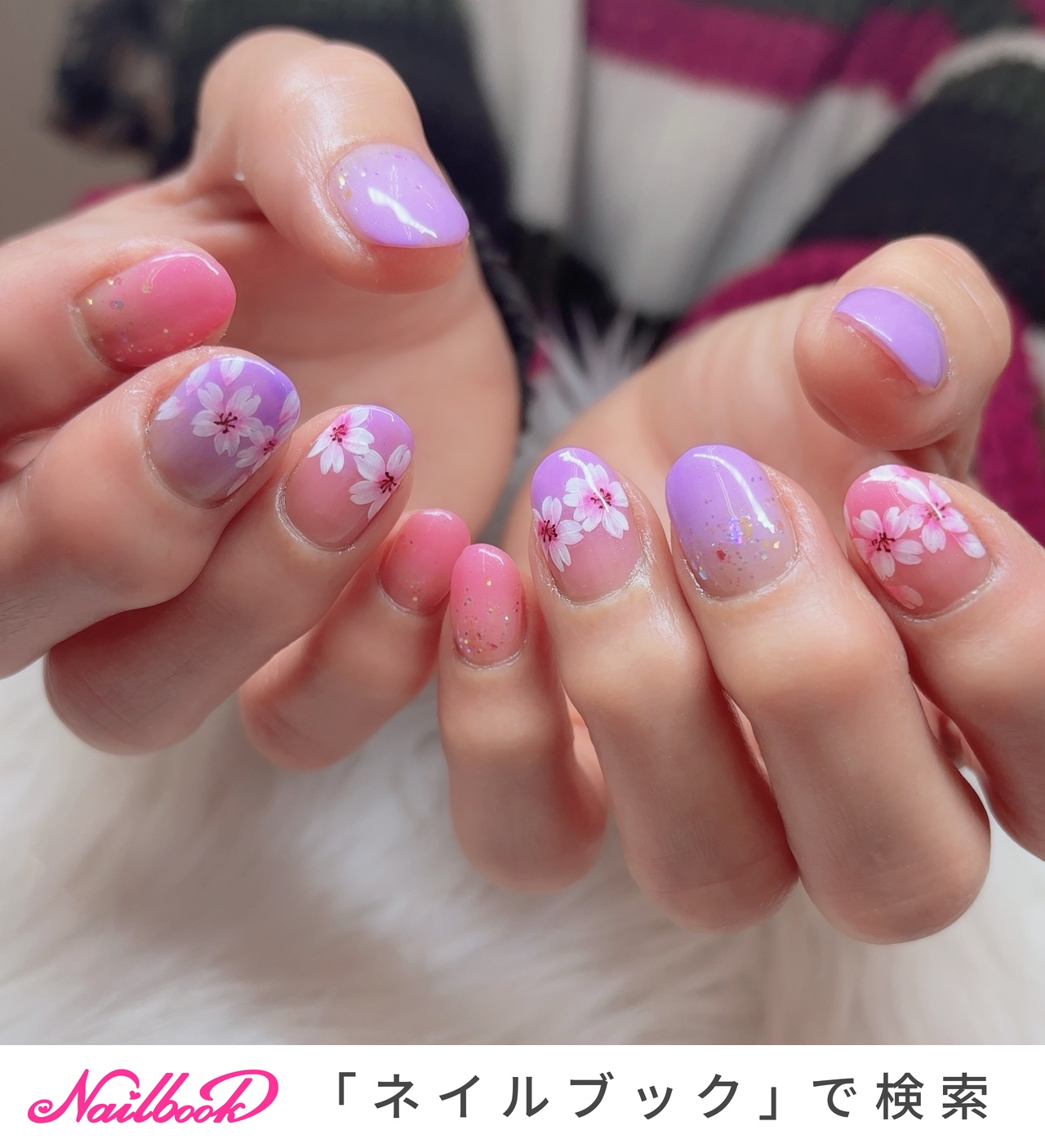 パステルパープルのネイルデザイン｜ネイルブック